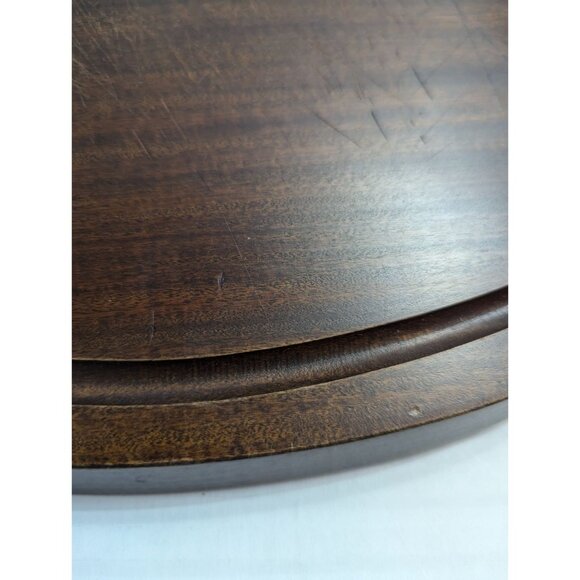 Wood Pewter Cutting baod Made in France hanging 20 x 9 textured metal 4 lbs - Picture 11 of 16